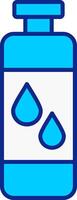 Water Bottle Blue Filled Icon vector