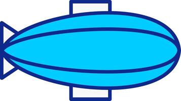 Zeppelin Blue Filled Icon vector