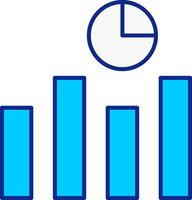 Analytics Blue Filled Icon vector