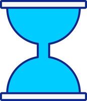 reloj de arena azul lleno icono vector