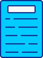 Contract Blue Filled Icon vector