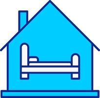 Room Blue Filled Icon vector