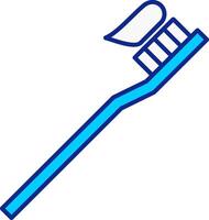 Toothbrush Blue Filled Icon vector