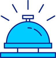 Hotel Bell Blue Filled Icon vector