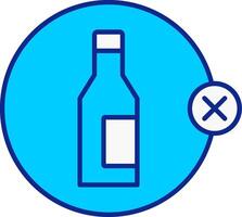 No alcohol azul lleno icono vector