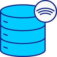 Wireless Database Blue Filled Icon vector