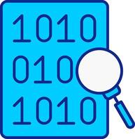 Code Search Blue Filled Icon vector