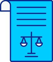 Legal Document Blue Filled Icon vector