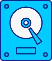 Hard Drive Blue Filled Icon vector