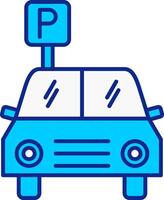 Parking Blue Filled Icon vector