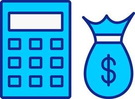 Accounting Blue Filled Icon vector