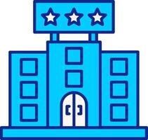 Hotel Blue Filled Icon vector