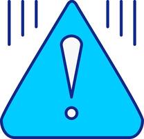 Warning Blue Filled Icon vector