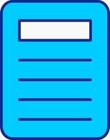 File Blue Filled Icon vector