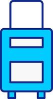 Luggage Blue Filled Icon vector