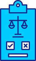 Regulation Blue Filled Icon vector