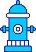 Fire Hydrant Blue Filled Icon vector