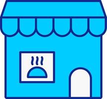 Grocery Store Blue Filled Icon vector