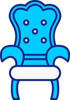 Throne Blue Filled Icon vector