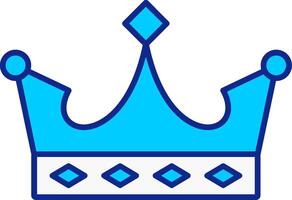 Rey azul lleno icono vector