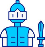 Knight Blue Filled Icon vector