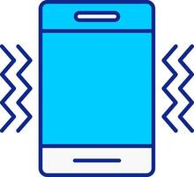 Vibration Blue Filled Icon vector