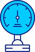 Pressure Meter Blue Filled Icon vector