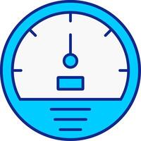 Speedometer Blue Filled Icon vector