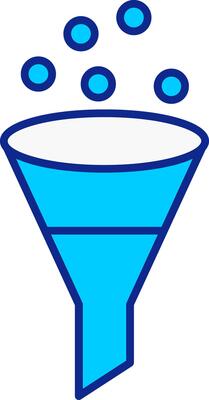 Funnel Blue Filled Icon