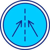 Keep In Line Blue Filled Icon vector