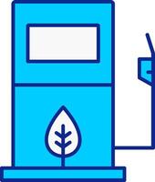 Bio Fuel Blue Filled Icon vector