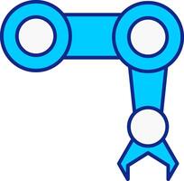 Mechanical Arm Blue Filled Icon vector