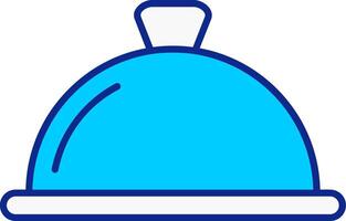 Dishes Blue Filled Icon vector