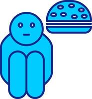 Starvation Blue Filled Icon vector