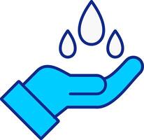 Save Water Blue Filled Icon vector