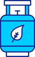 Eco Gas Blue Filled Icon vector