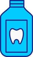 Mouthwash Blue Filled Icon vector