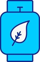 bio gas azul lleno icono vector