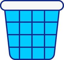 Bucket Blue Filled Icon vector