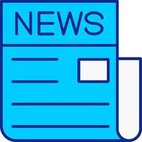 News Blue Filled Icon vector