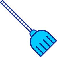 Broom Blue Filled Icon vector