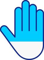 Hand Blue Filled Icon vector