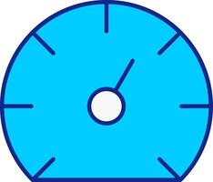 Speedometer Blue Filled Icon vector