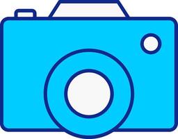 Digital Camera Blue Filled Icon vector