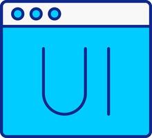 ui azul lleno icono vector