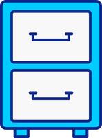 Filling Cabinet Blue Filled Icon vector