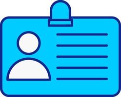 Identify Blue Filled Icon vector