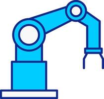 Robotic Arm Blue Filled Icon vector