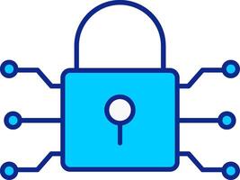 Cyber Attack Blue Filled Icon vector