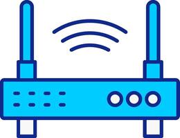 Wifi Router Blue Filled Icon vector
